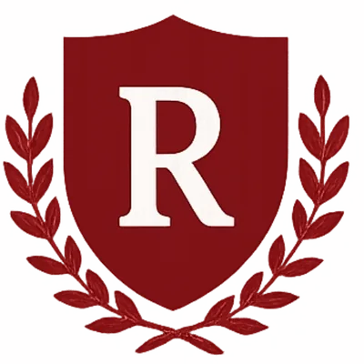 RecoLetter crest: a red shield with an R, framed by laurels